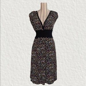 FANG Polka Dot Dress with Cap Sleeves